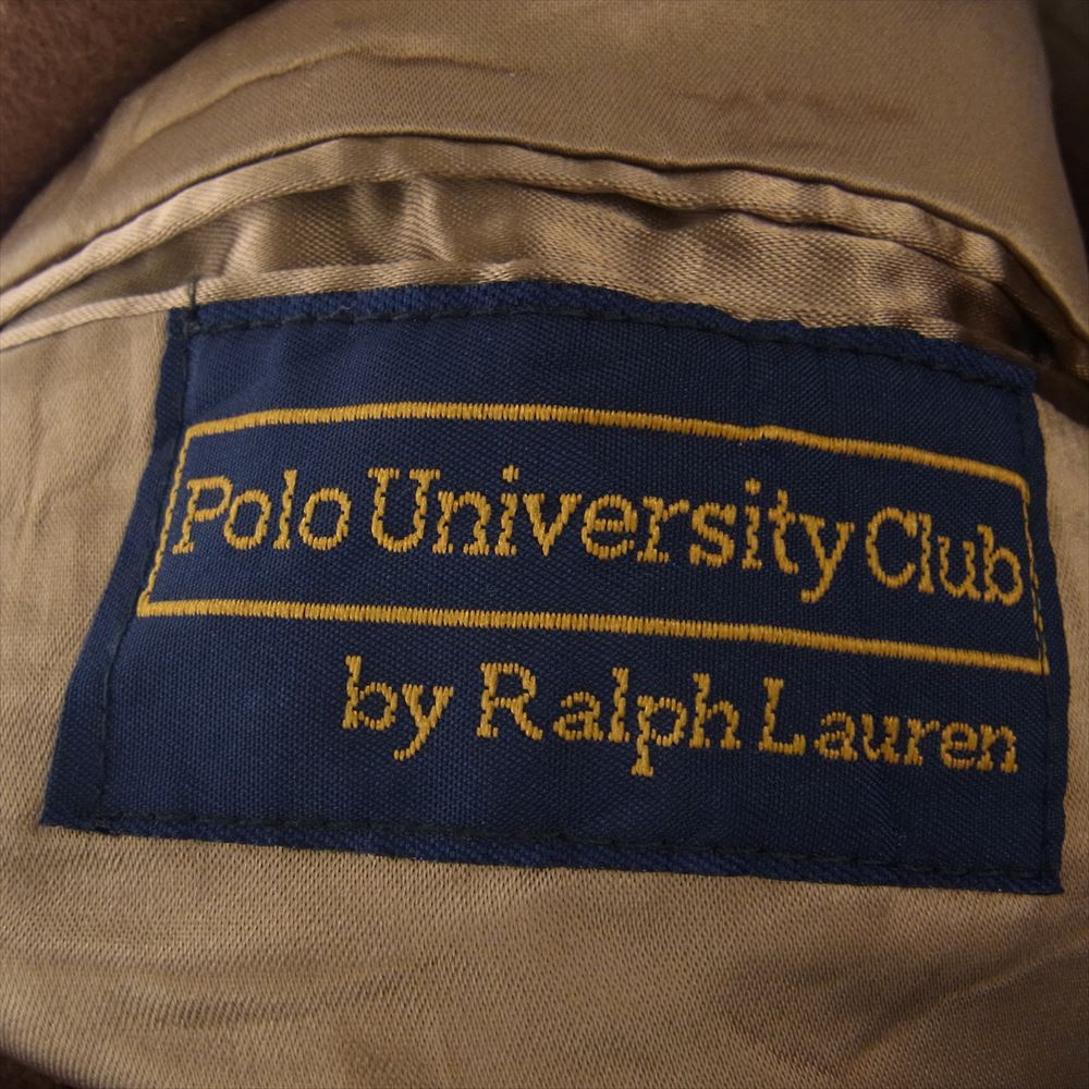 POLO RALPH LAUREN ポロ・ラルフローレン USA製 UNIVERSITY CLUB ユニバーシティクラブ ウール ロング チェスター コート ブラウン系【中古】