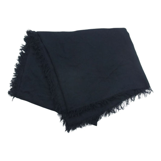 LIMI feu リミフゥ LG-L02-080-2 C/Dot Satin Big Square Stole 大判 ストール ブラック系【中古】