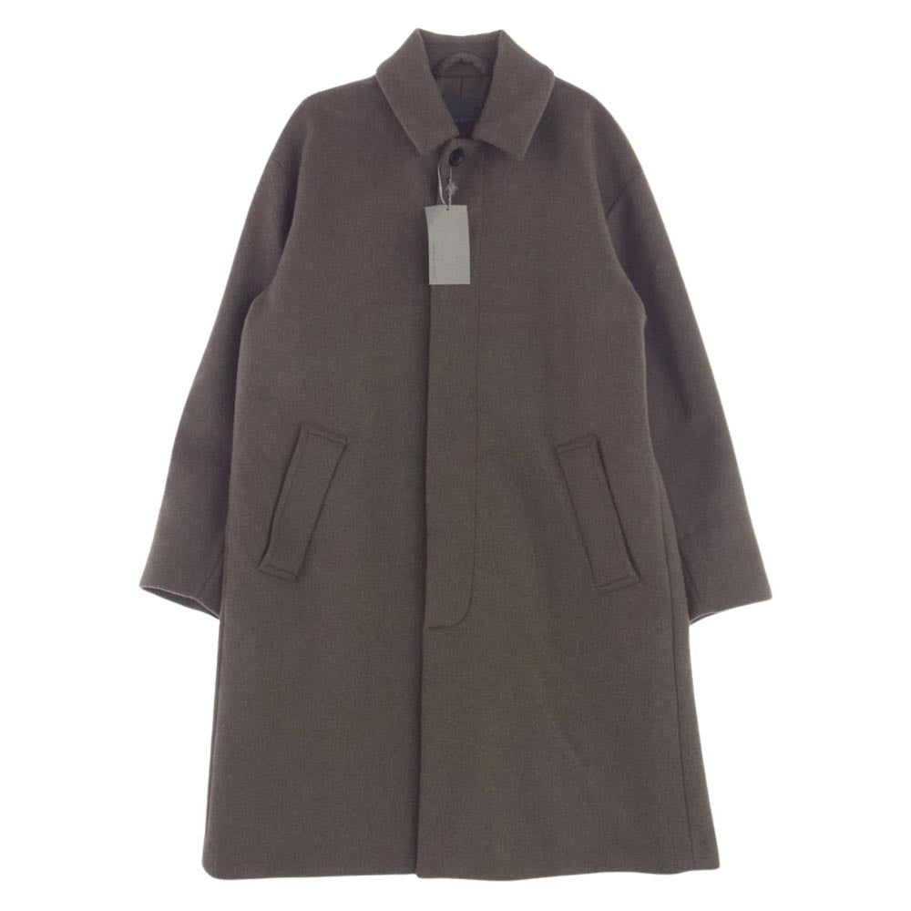 コムアーチ GEELONG LAMB MELTON COAT ラムウール メルトン バルマカーン コート ブラウン系 2【極上美品】【中古】