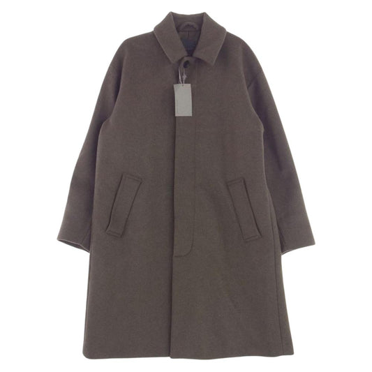 コムアーチ GEELONG LAMB MELTON COAT ラムウール メルトン バルマカーン コート ブラウン系 2【極上美品】【中古】