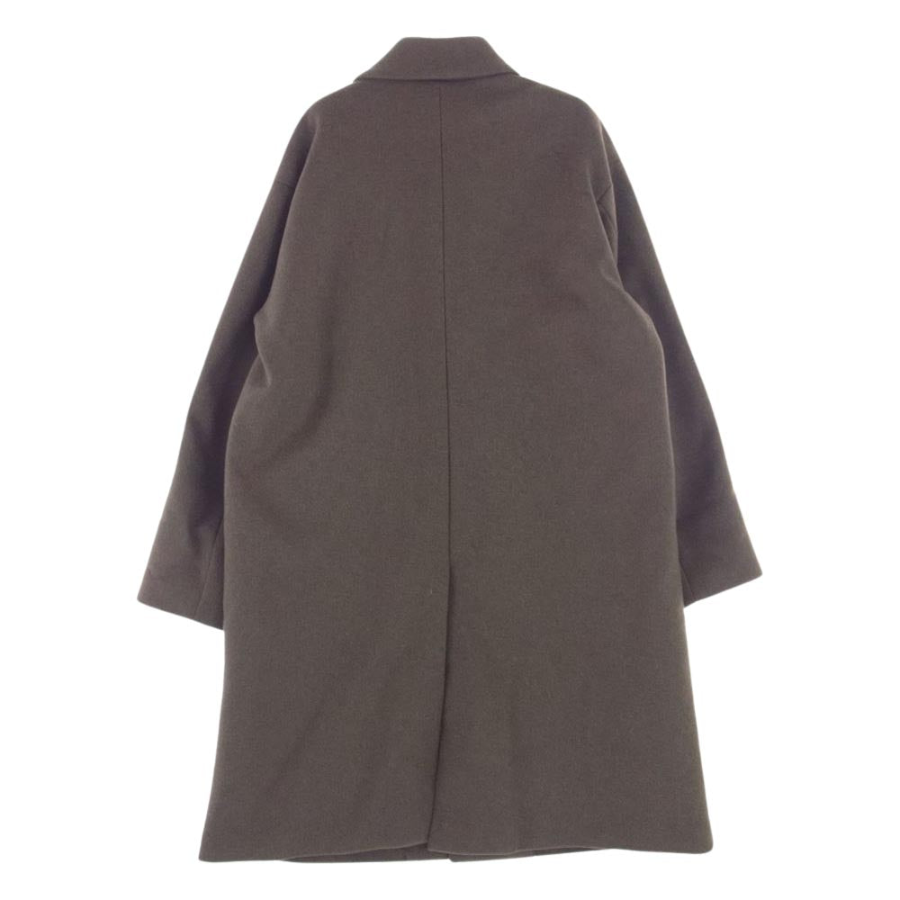 コムアーチ GEELONG LAMB MELTON COAT ラムウール メルトン バルマカーン コート ブラウン系 2【極上美品】【中古】