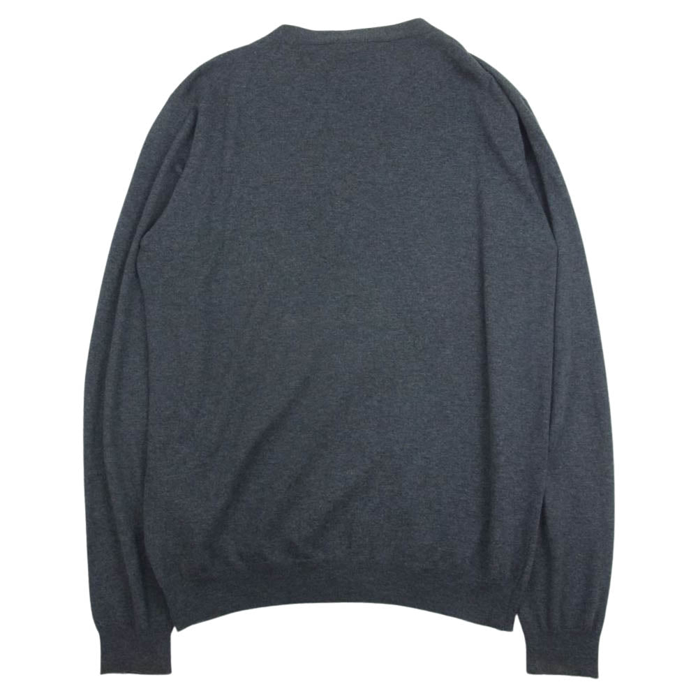 PRADA プラダ カシミヤ混 コットン ニット カーディガン グレー系 50【中古】