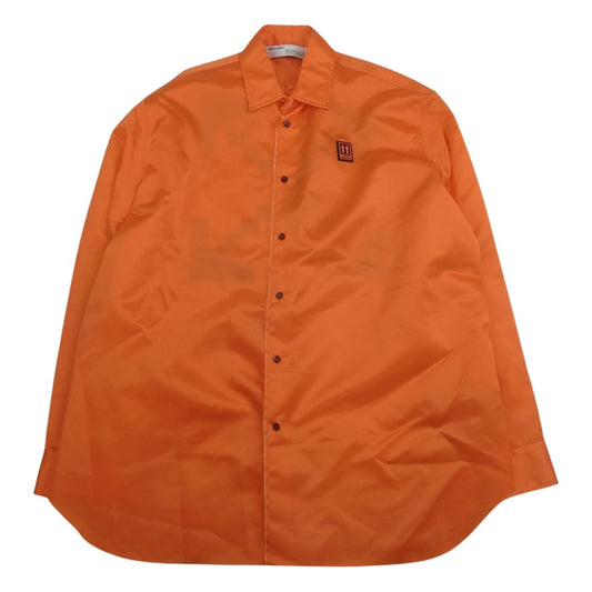 OFF-WHITE オフホワイト 19AW OMGA094F19F18025 Arrow Print Shirt バック アロー プリント オーバーサイズ シャツ  オレンジ系 M【中古】