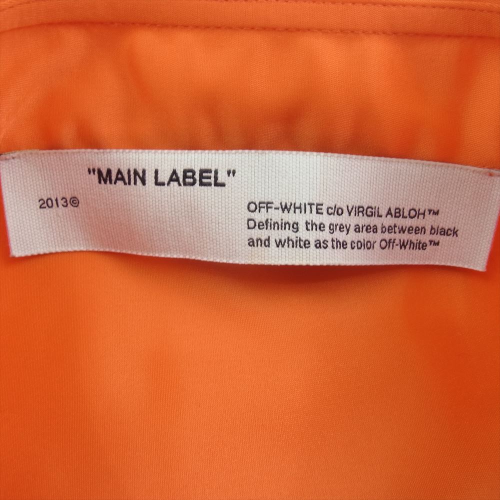 OFF-WHITE オフホワイト 19AW OMGA094F19F18025 Arrow Print Shirt バック アロー プリント オーバーサイズ シャツ  オレンジ系 M【中古】