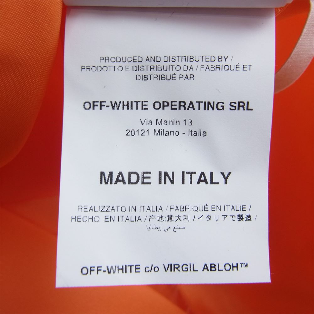 OFF-WHITE オフホワイト 19AW OMGA094F19F18025 Arrow Print Shirt バック アロー プリント オーバーサイズ シャツ  オレンジ系 M【中古】