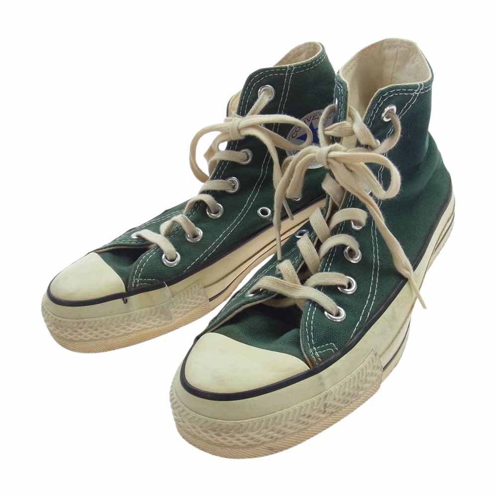 CONVERSE コンバース 90s USA製 ALL STAR HI オールスター ハイカット キャンバス スニーカー グリーン系 5.5【中古】
