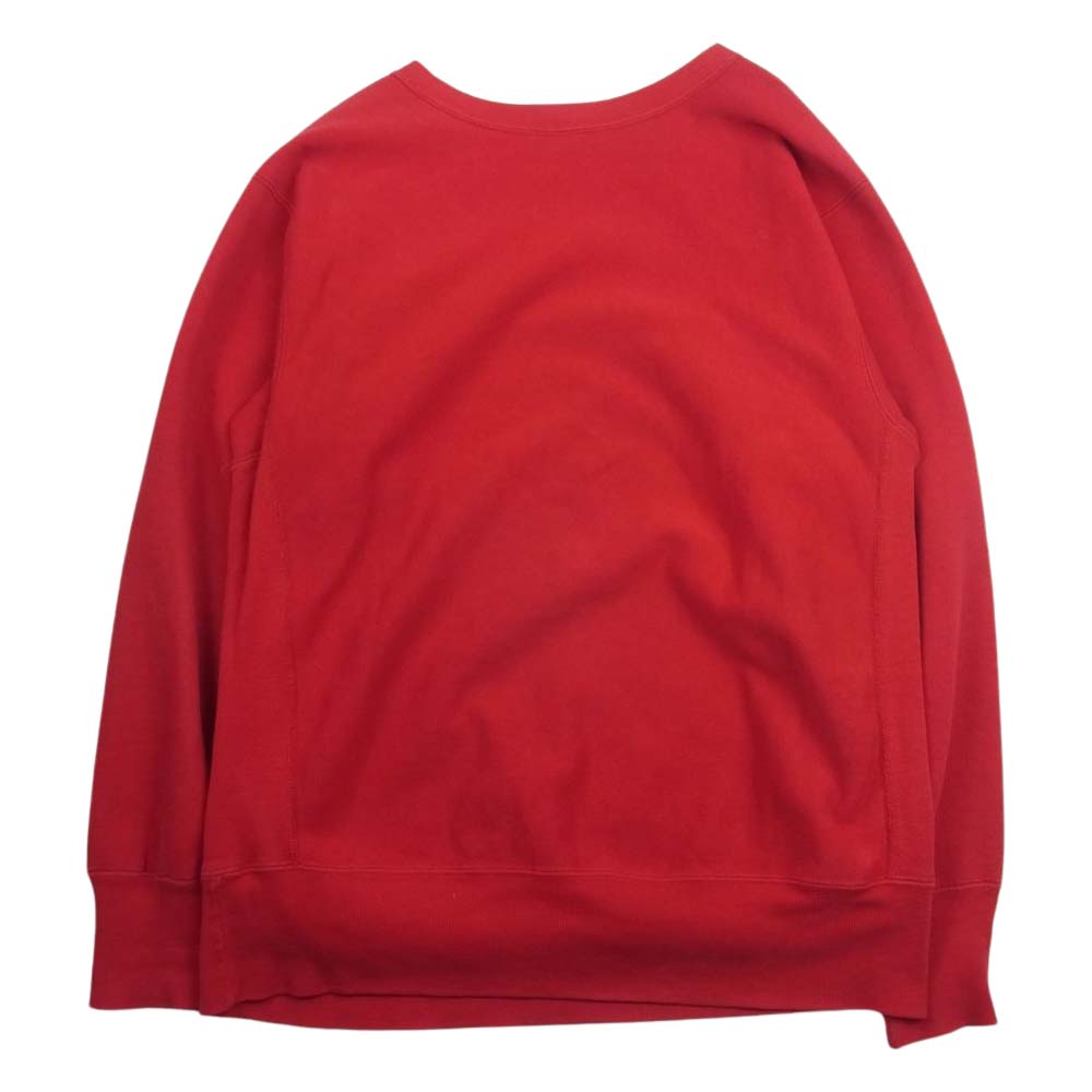 Champion チャンピオン 90s 刺繍タグ USA製 リバースウィーブ クルーネック スウェット レッド系 XL【中古】