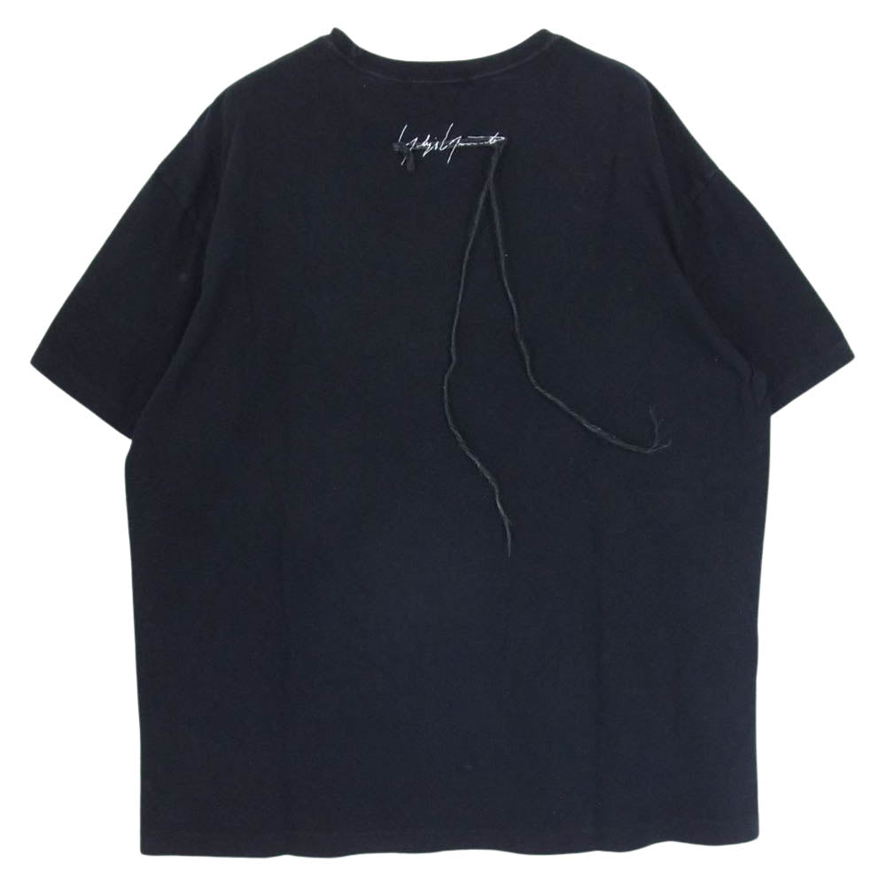 Yohji Yamamoto ヨウジヤマモト FR-T24-051 バック 刺繍 ロゴ TEE 半袖 Tシャツ ブラック系 3【中古】