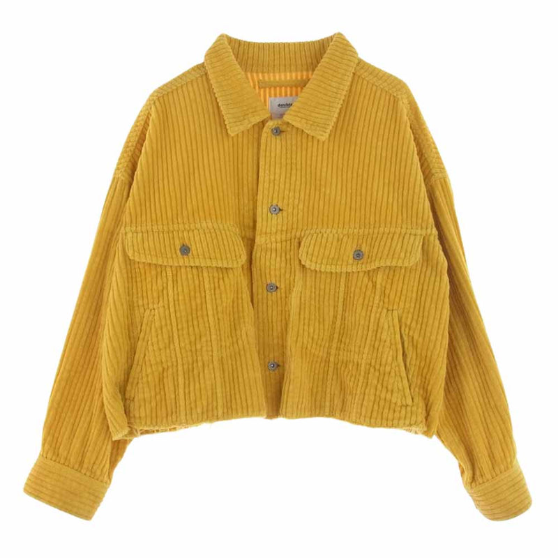 ダブレット 18AW 18AW10BL69 CUT OFF OVERSIZED CORDUROY JACKET カットオフ オーバーサイズ コーデュロイ ジャケット イエロー系 M【中古】