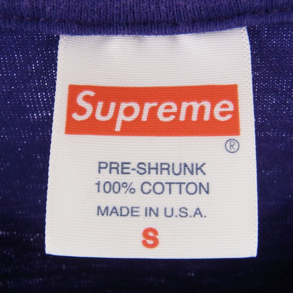 Supreme シュプリーム 22SS Ralph Steadman Box Logo Tee ラルフ ステッドマン ボックス ロゴ 半袖 Tシャツ パープル系 S【中古】