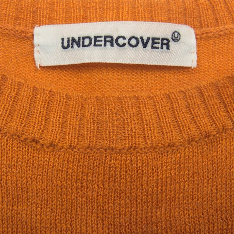 UNDERCOVER アンダーカバー UP2C1901 UFO ユニコーン柄 アクリル ウール混 ニット プルオーバー  オレンジ系 2【中古】