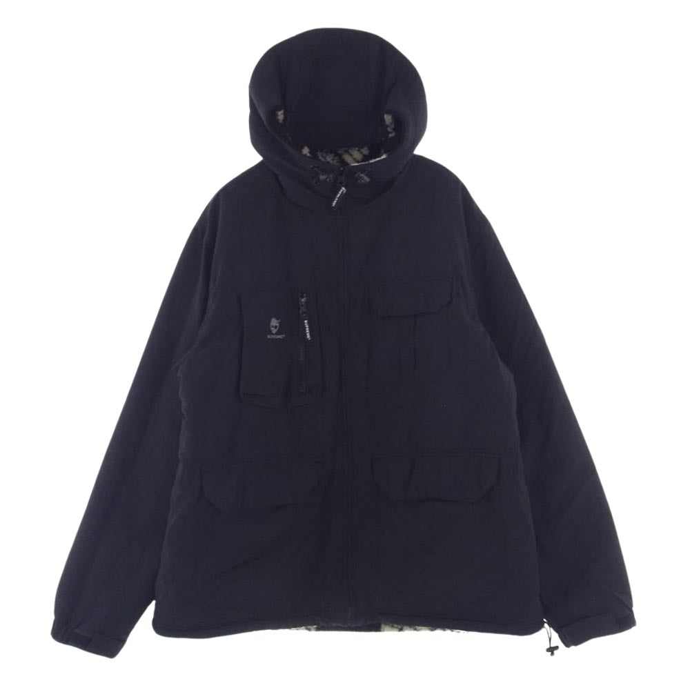 Supreme シュプリーム × Timberland ティンバーランド 21AW Reversible Ripstop Jacket リバーシブル ボア ジャケット ブラック系 L【中古】