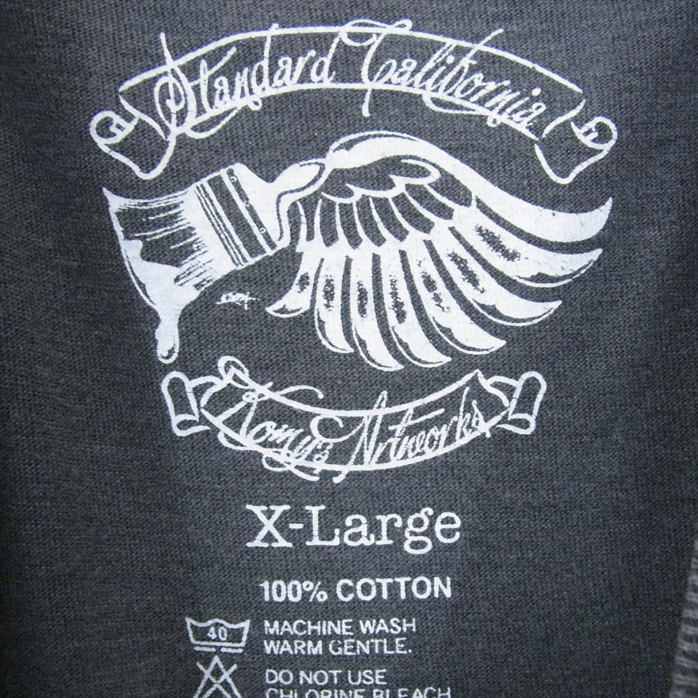 STANDARD CALIFORNIA スタンダードカリフォルニア SD HIT THE ROAD ヒット ロード プリント 半袖 Tシャツ グレー系 XL【中古】
