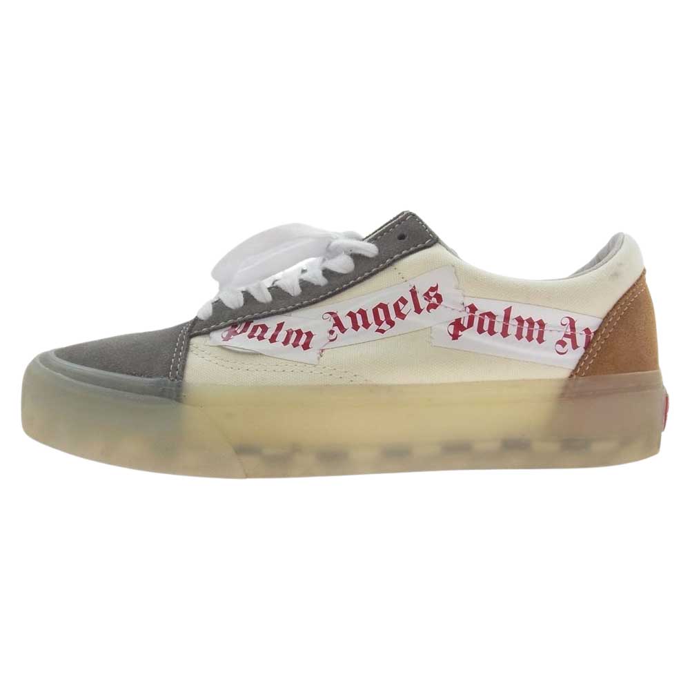 VANS バンズ VN0A4BVF78M × Palm Angels パームエンジェルス Old Skool LX Pewter & Chipmunk オールドスクール ピューター& チップムンク スニーカー オフホワイト系 グレー系 26.5cm【中古】
