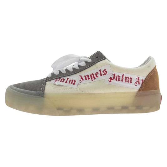 VANS バンズ VN0A4BVF78M × Palm Angels パームエンジェルス Old Skool LX Pewter & Chipmunk オールドスクール ピューター& チップムンク スニーカー オフホワイト系 グレー系 26.5cm【中古】