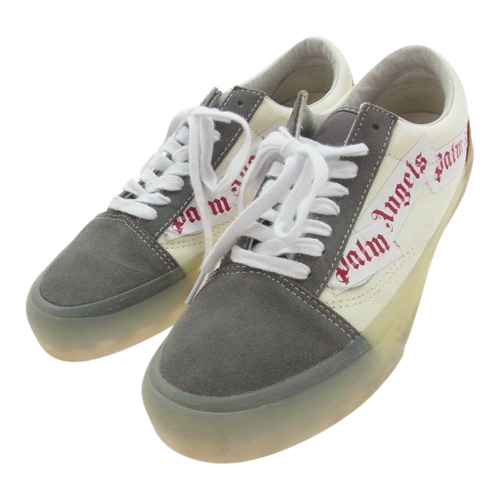 VANS バンズ VN0A4BVF78M × Palm Angels パームエンジェルス Old Skool LX Pewter & Chipmunk オールドスクール ピューター& チップムンク スニーカー オフホワイト系 グレー系 26.5cm【中古】