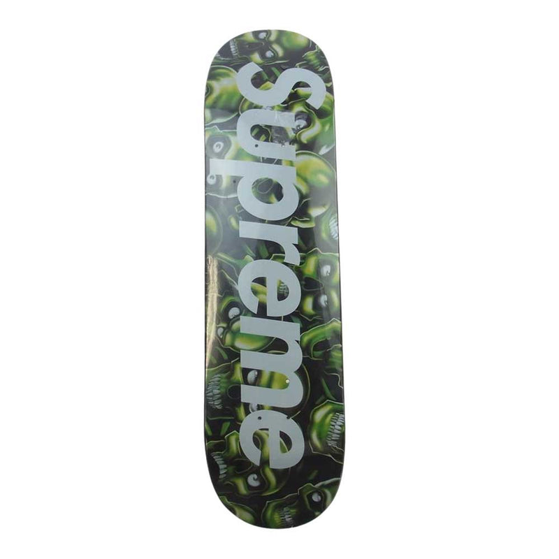 Supreme シュプリーム 18SS Skull Pile Skateboard Deck スカル パイル 総柄 スケートボード デッキ ライトグリーン系【美品】【中古】