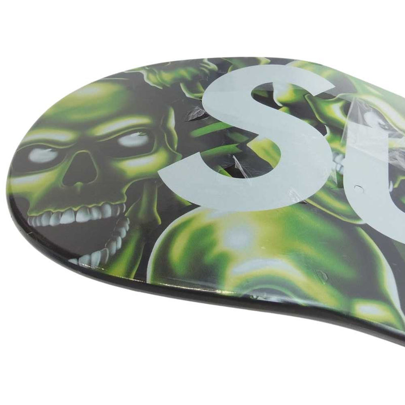 Supreme シュプリーム 18SS Skull Pile Skateboard Deck スカル パイル 総柄 スケートボード デッキ ライトグリーン系【美品】【中古】