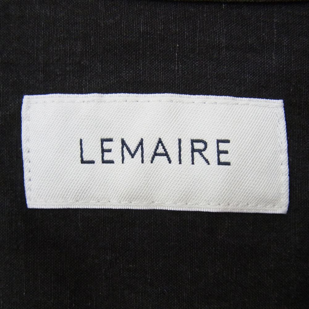 ルメール 1577-299-6414 国内正規品 シルク混  スタンドカラー グランパシャツ プルオーバー 長袖 ロングシャツ グレー系 S【中古】