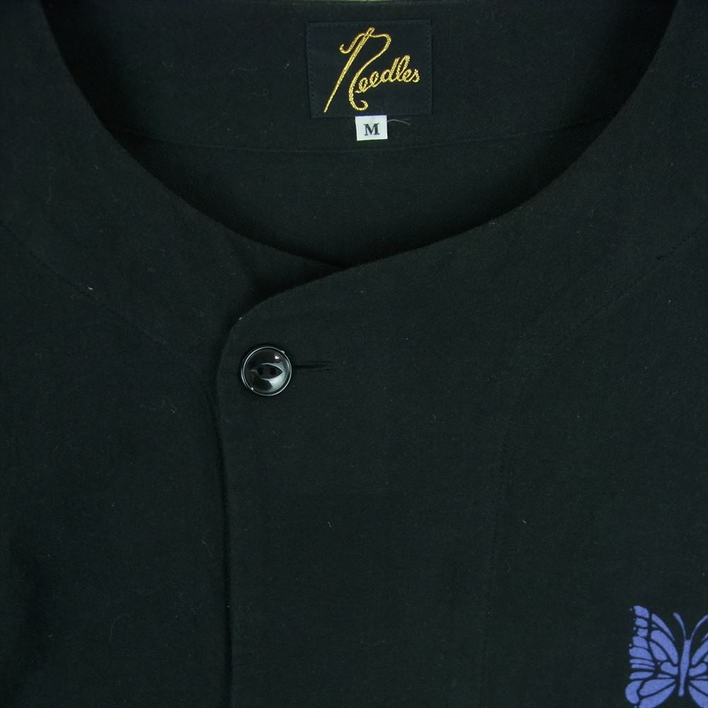 Needles ニードルス LQ209SH Pajama Set Cotton Flannel コットン フランネル 長袖 パジャマ シャツ ブラック系 M【中古】