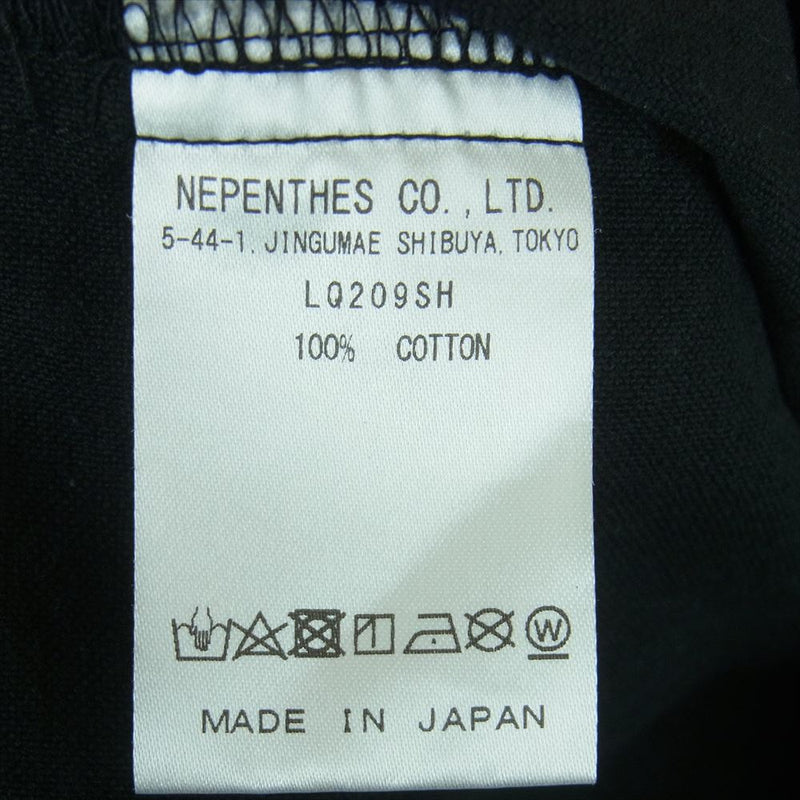 Needles ニードルス LQ209SH Pajama Set Cotton Flannel コットン フランネル 長袖 パジャマ シャツ ブラック系 M【中古】