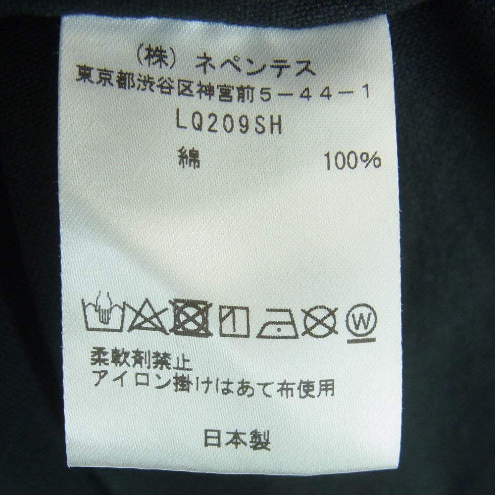 Needles ニードルス LQ209SH Pajama Set Cotton Flannel コットン フランネル 長袖 パジャマ シャツ ブラック系 M【中古】