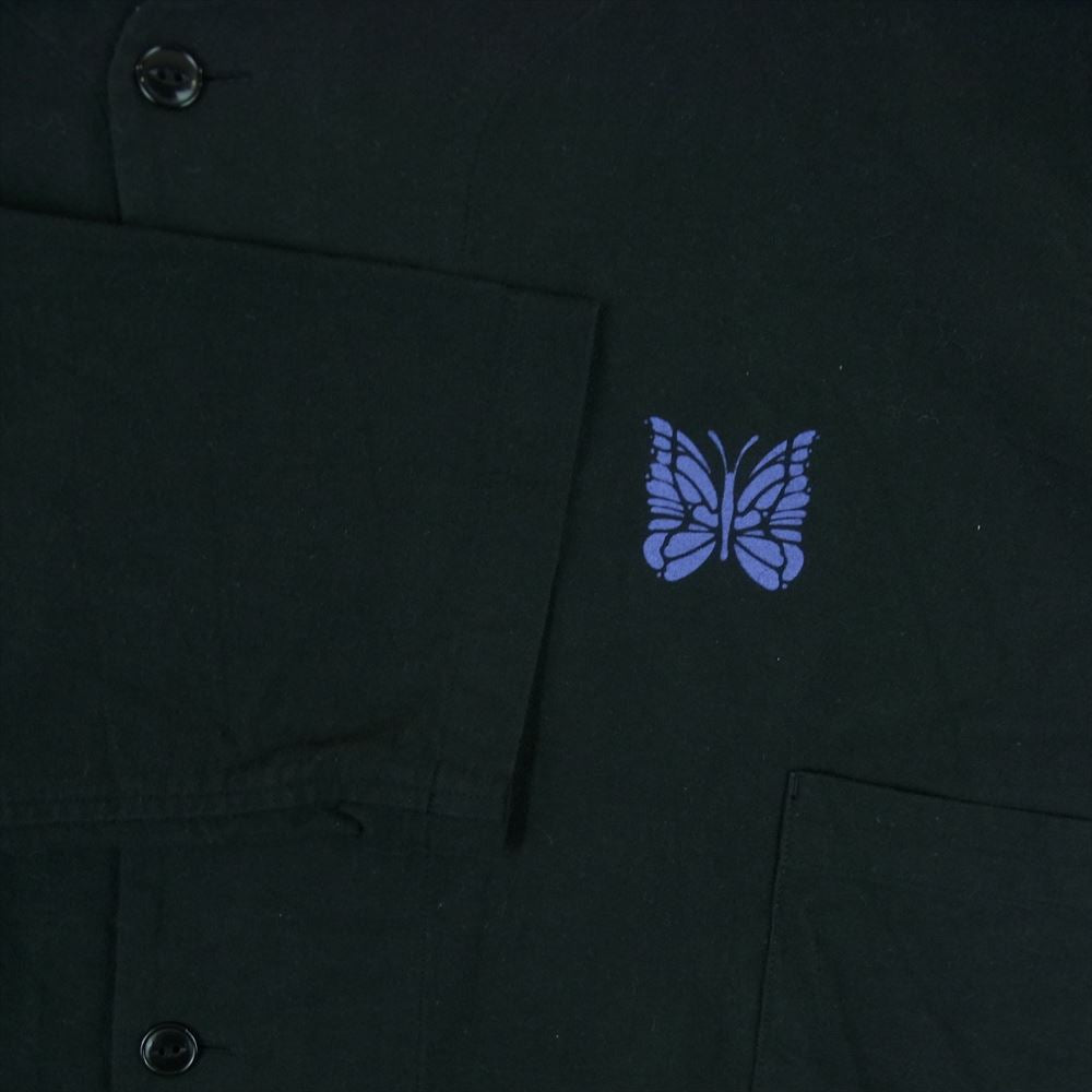 Needles ニードルス LQ209SH Pajama Set Cotton Flannel コットン フランネル 長袖 パジャマ シャツ ブラック系 M【中古】