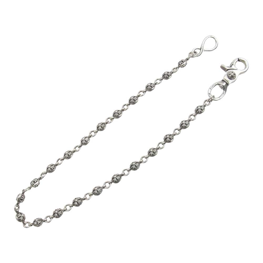 CHROME HEARTS クロムハーツ（原本無） 2BALL LONG-S 1クリップ ロング クロスボール ウォレット チェーン シルバー系【中古】