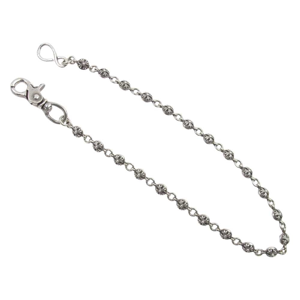 CHROME HEARTS クロムハーツ（原本無） 2BALL LONG-S 1クリップ ロング クロスボール ウォレット チェーン シルバー系【中古】