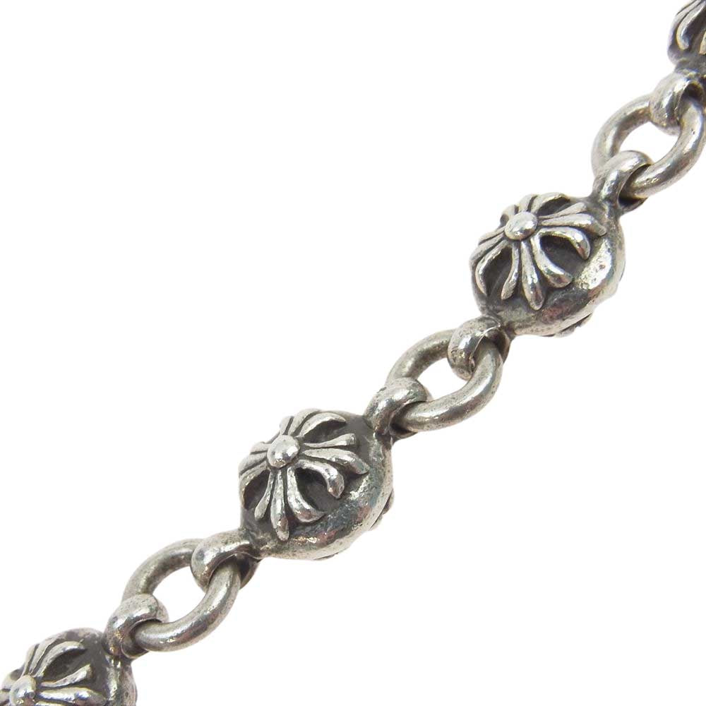 CHROME HEARTS クロムハーツ（原本無） 2BALL LONG-S 1クリップ ロング クロスボール ウォレット チェーン シルバー系【中古】