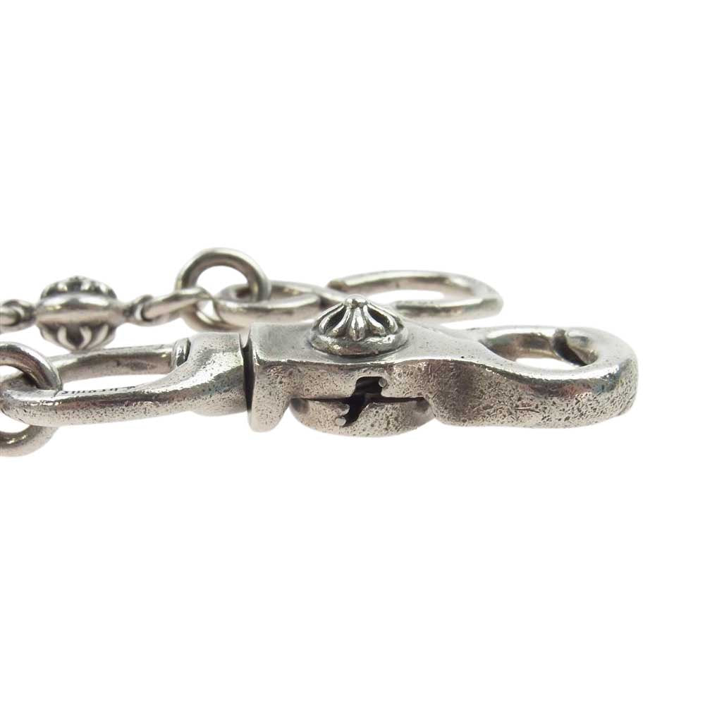 CHROME HEARTS クロムハーツ（原本無） 2BALL LONG-S 1クリップ ロング クロスボール ウォレット チェーン シルバー系【中古】