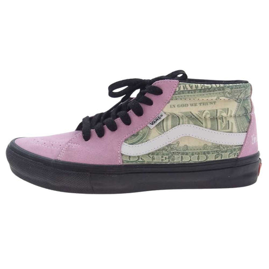 Supreme シュプリーム 23SS × Vans Dollar Skate Grosso Mid Pink バンズ ドル スケート グロッソ ミッド ピンク スニーカー マルチカラー系 27.5cm【中古】