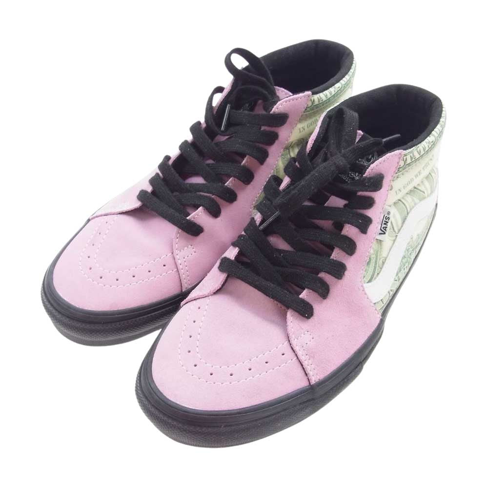 Supreme シュプリーム 23SS × Vans Dollar Skate Grosso Mid Pink バンズ ドル スケート グロッソ ミッド ピンク スニーカー マルチカラー系 27.5cm【中古】
