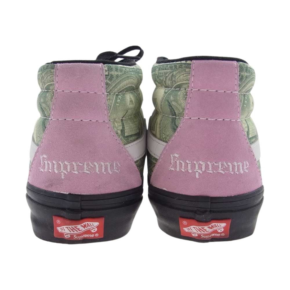 Supreme シュプリーム 23SS × Vans Dollar Skate Grosso Mid Pink バンズ ドル スケート グロッソ ミッド ピンク スニーカー マルチカラー系 27.5cm【中古】