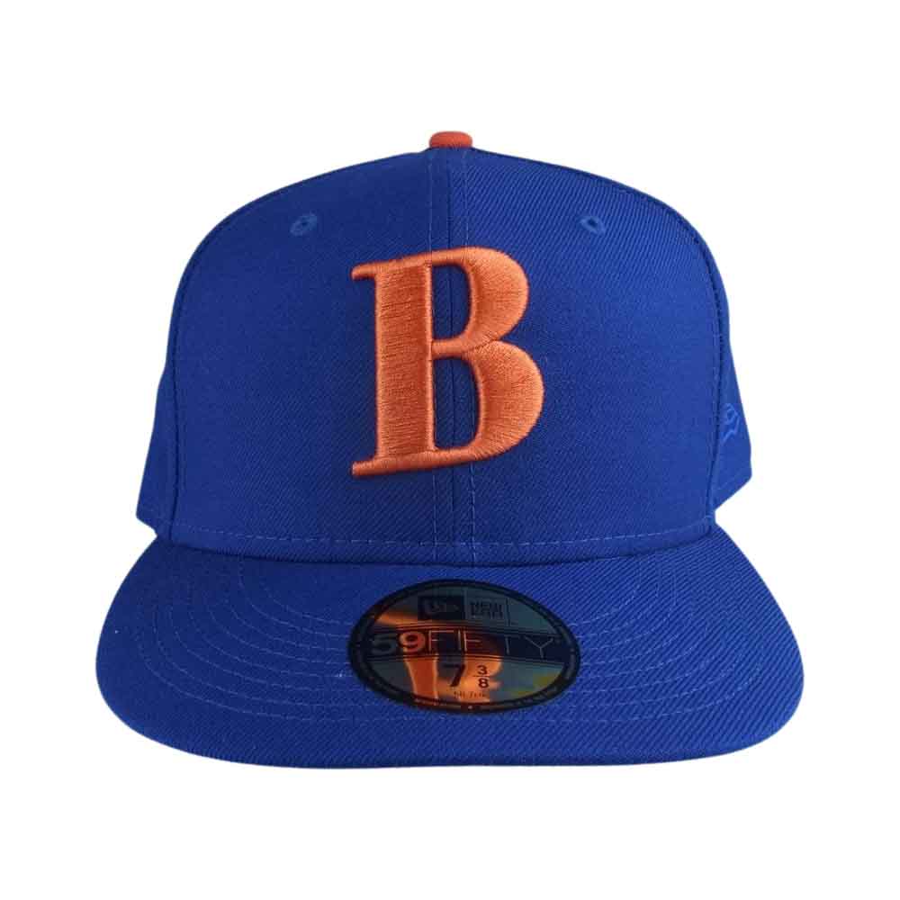 NEW ERA ニューエラ BETTER gift shop ベターギフトショップ B刺繍 ベースボールキャップ 帽子 ブルー系 58.7cm【中古】