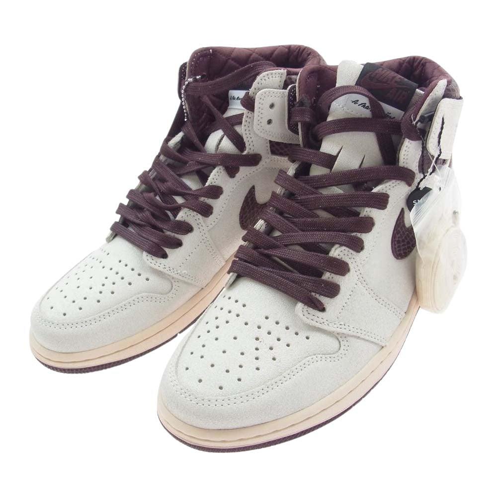 NIKE ナイキ DO7097-100 × A Ma Maniere アママニエール Air Jordan 1 Retro High OG Sail and Burgundy AJ1 エアジョーダン レトロ ハイ セイルアンドバーガンディ スニーカー オフホワイト系 27cm【新古品】【未使用】【中古】
