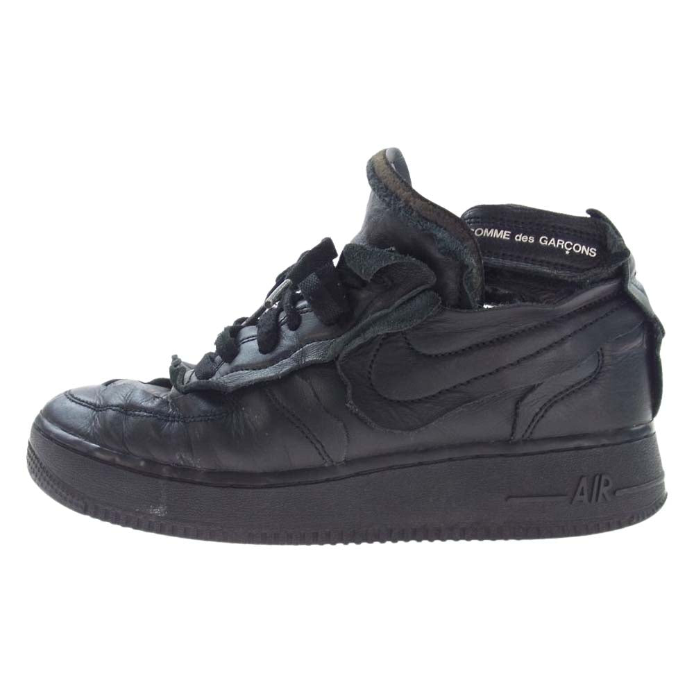 COMME des GARCONS コムデギャルソン DC3601-001 × NIKE AIR FORCE 1 AF1 MID BLACK ナイキ エアフォース1 ミッド スニーカー ブラック系 24cm【中古】