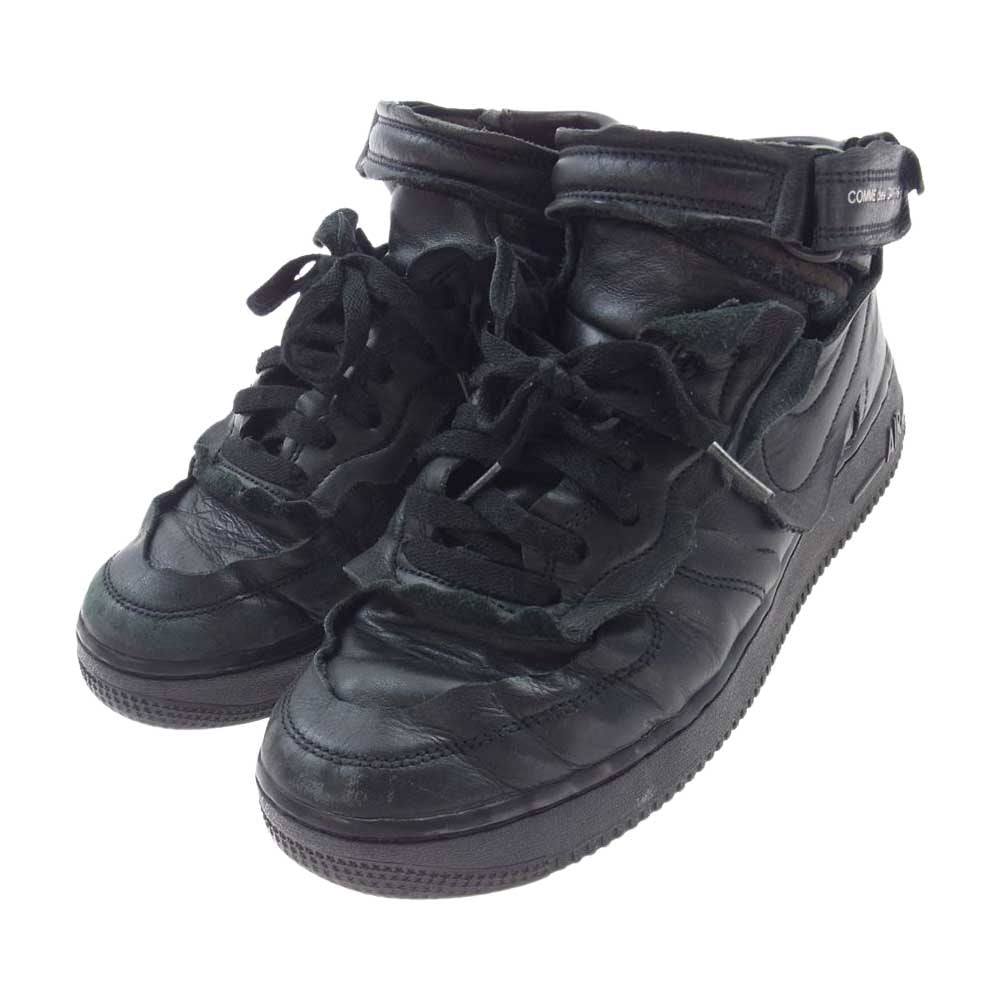 COMME des GARCONS コムデギャルソン DC3601-001 × NIKE AIR FORCE 1 AF1 MID BLACK ナイキ エアフォース1 ミッド スニーカー ブラック系 24cm【中古】