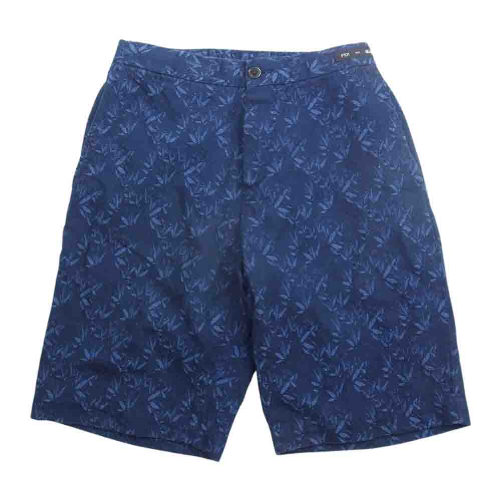 ピーティーゼロウーノ BERMUDA 総柄 バミューダ ショーツ ネイビー系【中古】