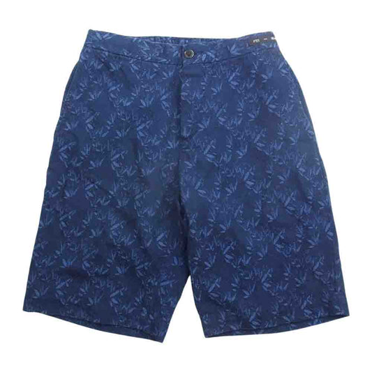 ピーティーゼロウーノ BERMUDA 総柄 バミューダ ショーツ ネイビー系【中古】