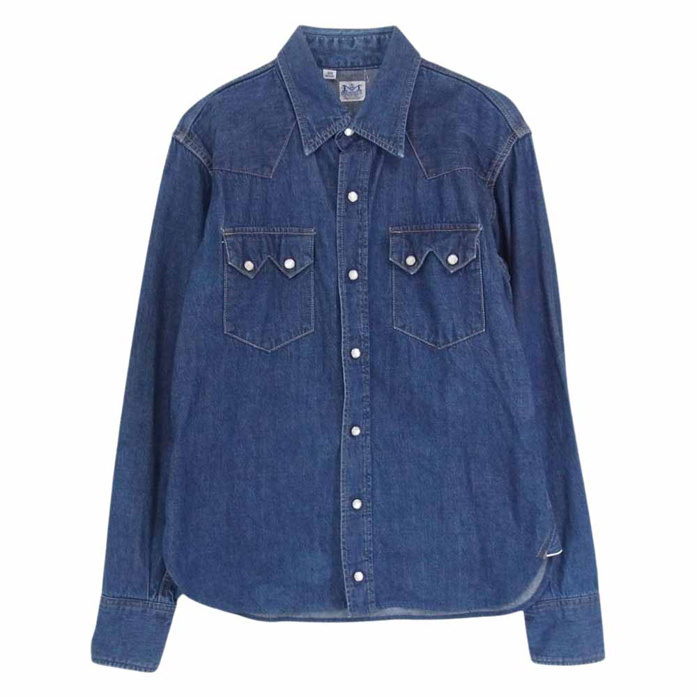 マーベリック デニム ウエスタン 長袖 シャツ インディゴブルー系 38【中古】