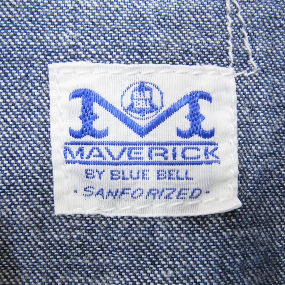 マーベリック デニム ウエスタン 長袖 シャツ インディゴブルー系 38【中古】