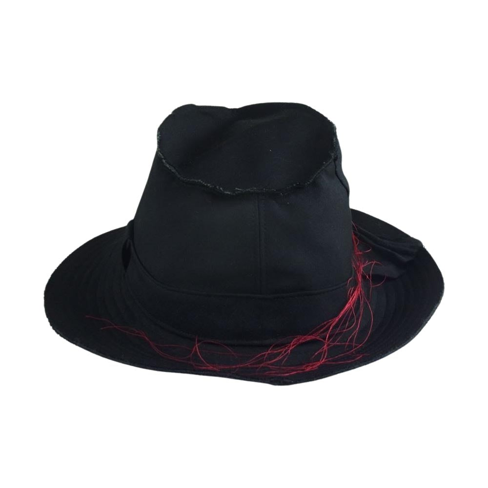 Yohji Yamamoto POUR HOMME ヨウジヤマモトプールオム 21SS look16 HD-H11-161 こわれもの ワッペン ホースシュー ハット ブラック系 4【美品】【中古】