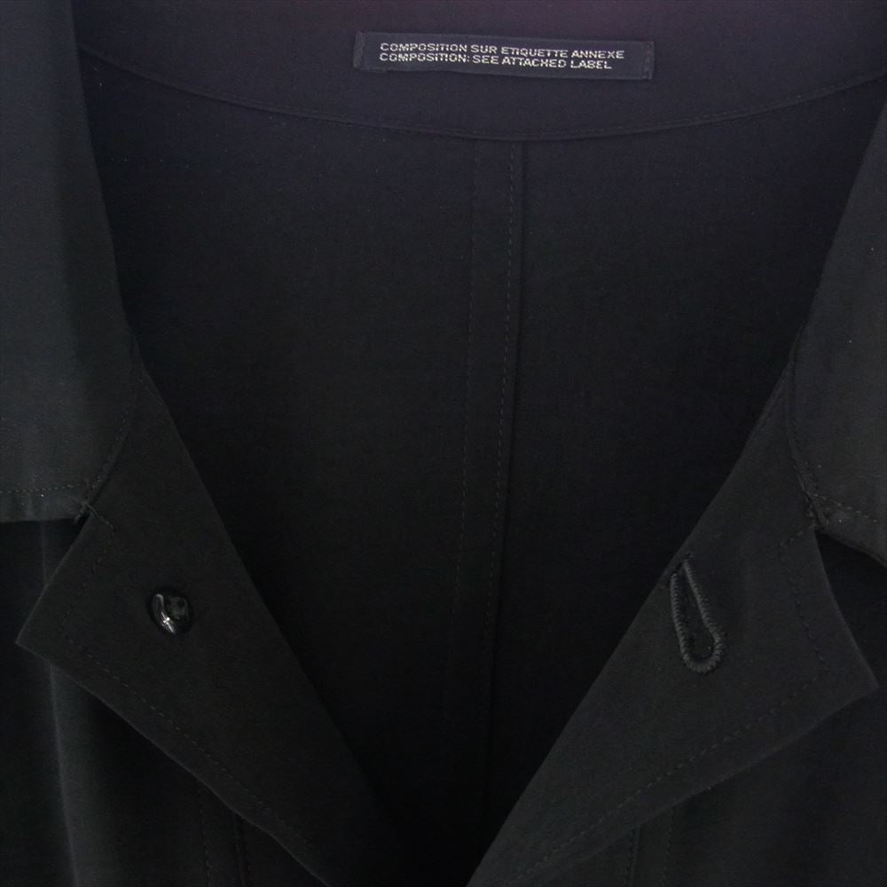 Yohji Yamamoto POUR HOMME ヨウジヤマモトプールオム 22ss look11 HG-C06-500 後ろギャザー オーバーサイズ ステンカラーコート ブラック系 1【中古】
