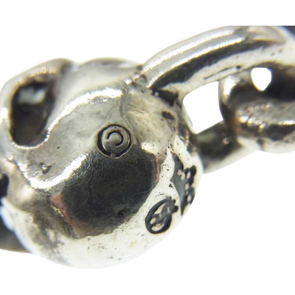 GABOR ガボール Gaboratory ガボラトリー マリア 宝石鑑別書付属 Single skull pendant シングル スカル ペンダント ハッピースカル ダイヤカスタム ペンダントトップ シルバー系【中古】