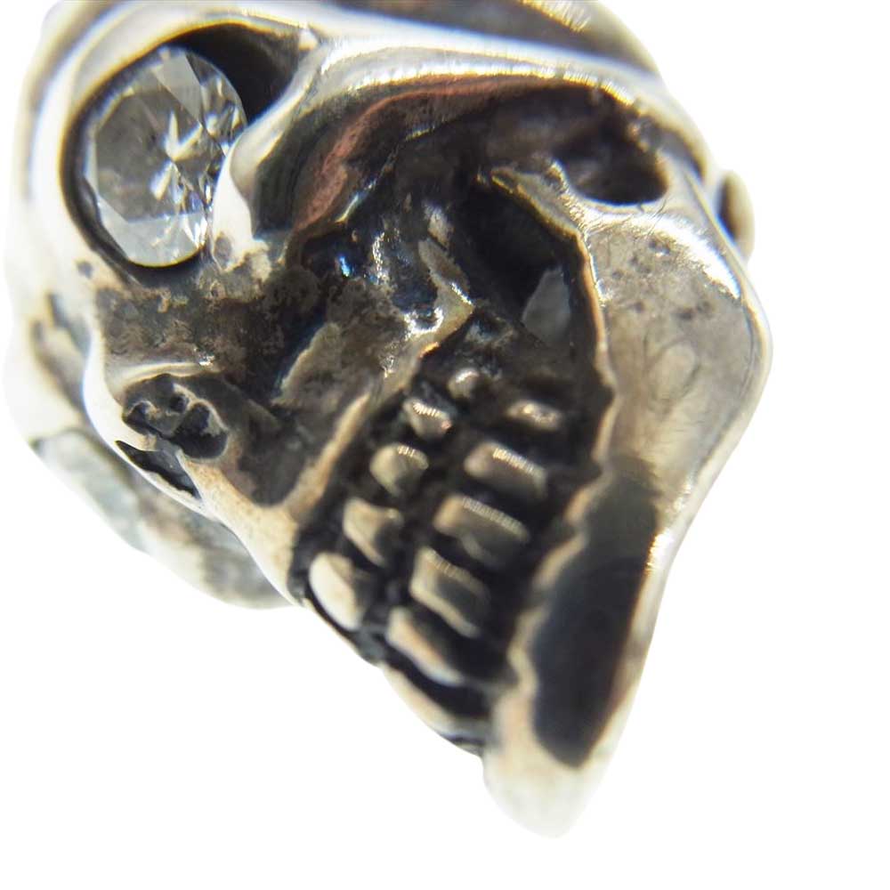 GABOR ガボール Gaboratory ガボラトリー マリア 宝石鑑別書付属 Single skull pendant シングル スカル ペンダント ハッピースカル ダイヤカスタム ペンダントトップ シルバー系【中古】