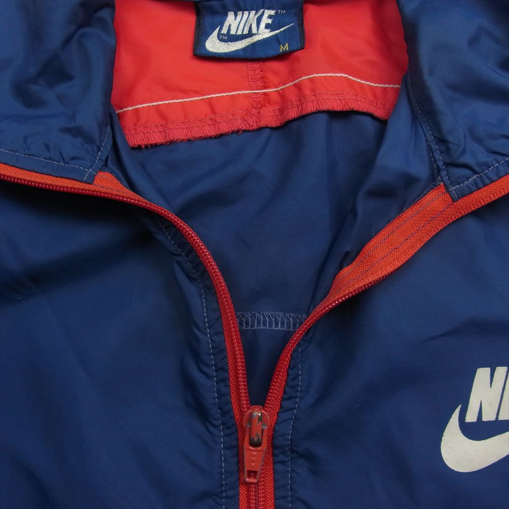 NIKE ナイキ ヴィンテージ 紺タグ 80s ナイロン ハーフジップ アノラック プルオーバ― ジャケット ネイビー系 M【中古】