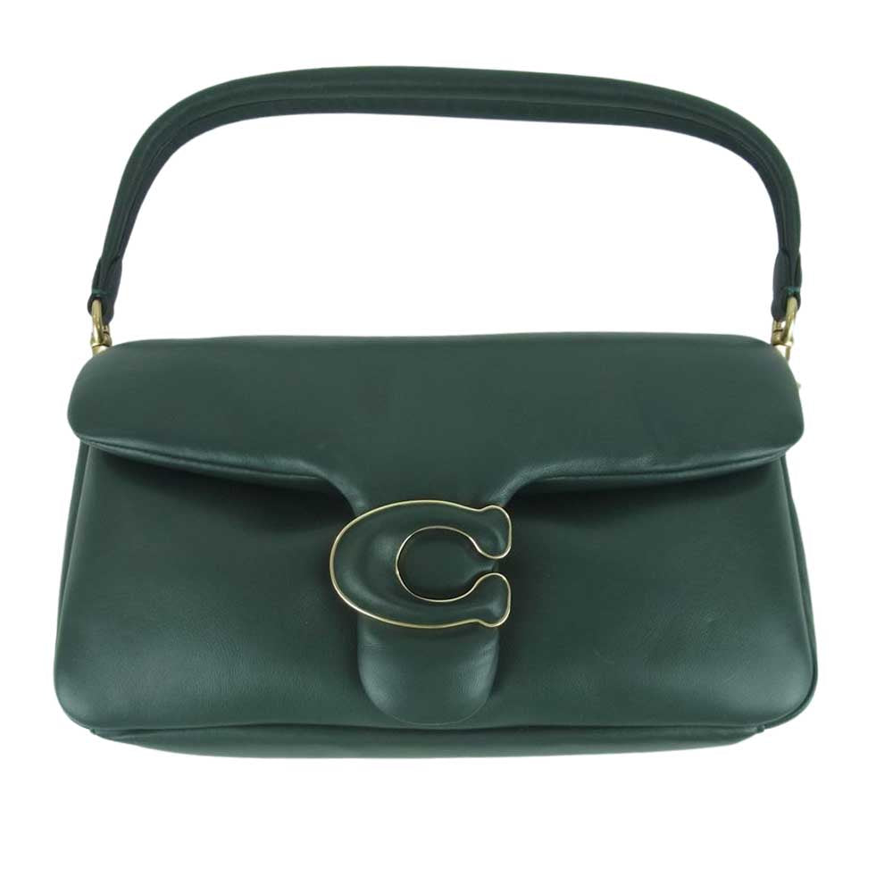 COACH コーチ C0772 ピロータピー レザー ショルダー バッグ モスグリーン系【中古】