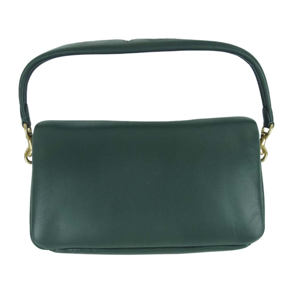 COACH コーチ C0772 ピロータピー レザー ショルダー バッグ モスグリーン系【中古】