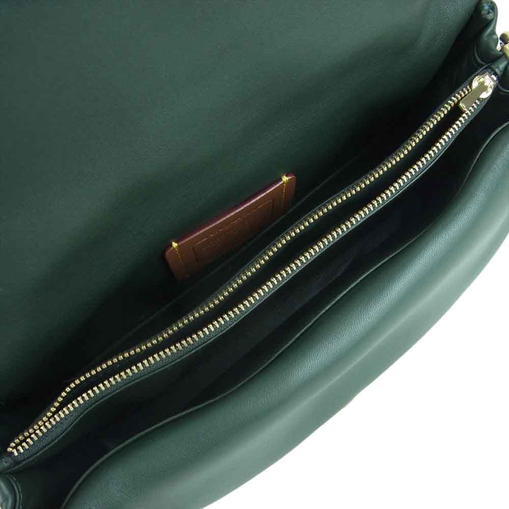 COACH コーチ C0772 ピロータピー レザー ショルダー バッグ モスグリーン系【中古】